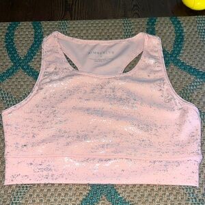 Kimberly Shimmering Pink Yoga Top Med Razorback